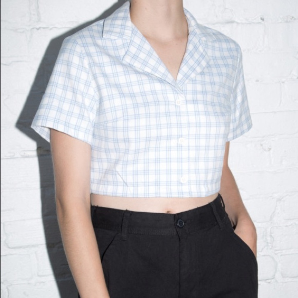 brandy melville blue vivian top